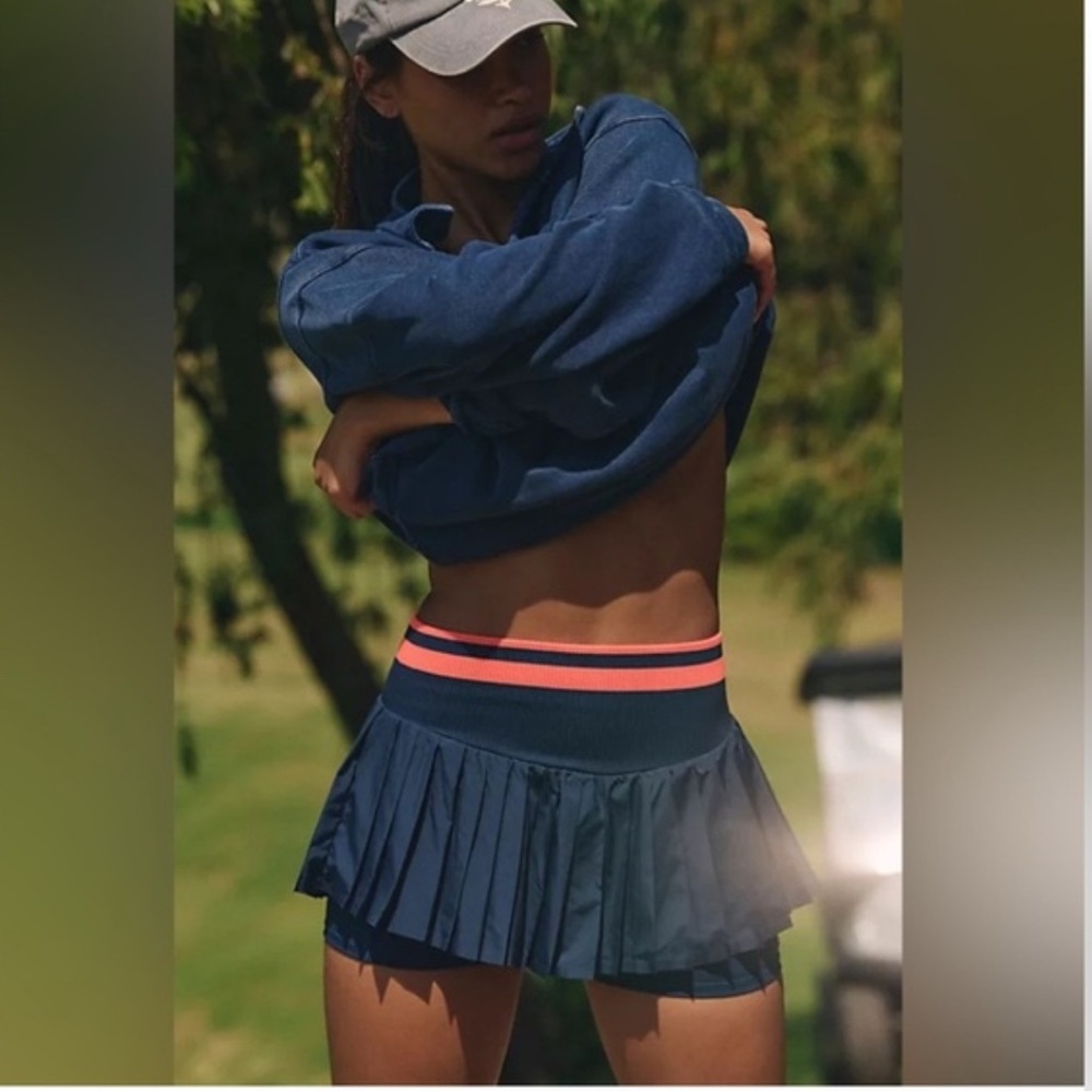 Free People Movement Doubles Skorts- Midnight Navy Combo NWOT size Medium